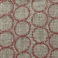 NUNO Shawl: "Kuki" (Brown/Beige w/ Burgundy Embroidery)