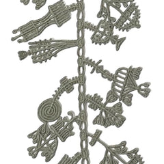 NUNO Lace Necklace: "Candlesticks" (Taupe)