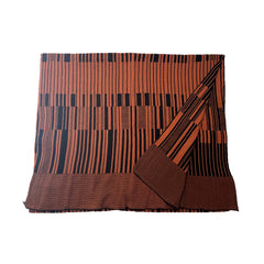 NUNO Oversized Scarf: "Keyboard" (Burnt Sienna/Black)