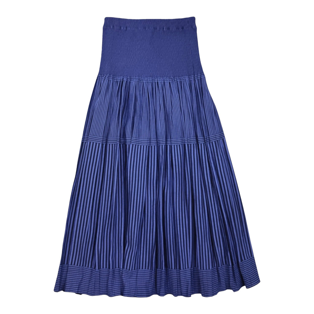 NUNO Loomed Skirt: "New Stripe" (Blue/Black)