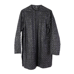 NUNO Tunic Top: "Hoshigaki" (Dark Navy w/ Black Washi Paper, Medium/Large)