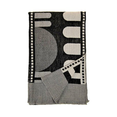 NUNO Shawl: "Roll Up" (White/Black)