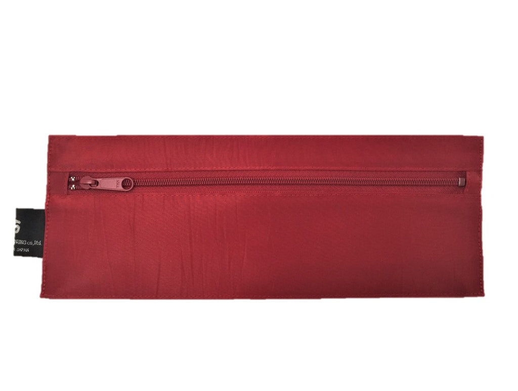 NUNO Oblong Zippered Case: "Coal" (Carmine)