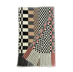 NUNO Narrow Shawl: "Checkered Checks" (Multicolored)