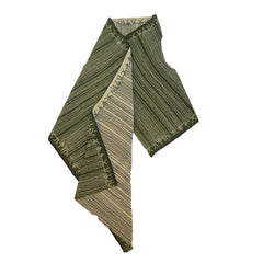 NUNO One-Armhole Shawl: "Kana" (Green/Beige)