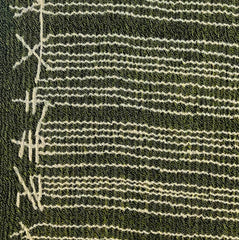 NUNO One-Armhole Shawl: "Kana" (Green/Beige)