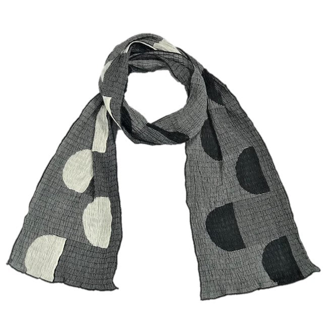NUNO Narrow Scarf: "Pockets" (White/Black)