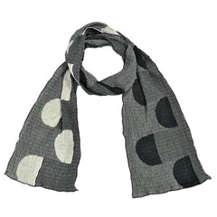 NUNO Narrow Scarf: "Pockets" (White/Black)