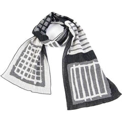NUNO Scarf: “Warps & Wefts” (White/Black)