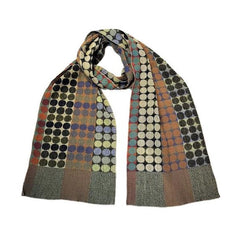 NUNO Narrow Shawl: "Circle Bricks" (Green)
