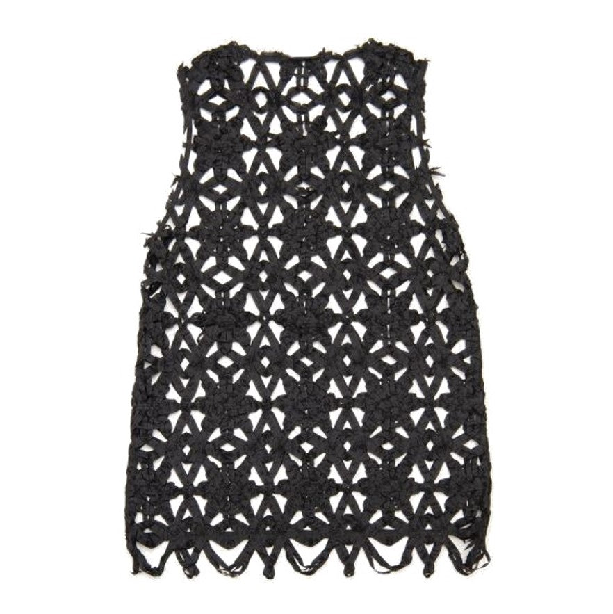 NUNO Over-Tunic: "Bobbin Flowers" (Black, Size 2)