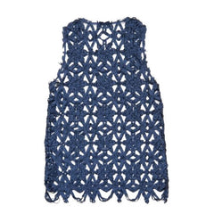 NUNO Over-Tunic: "Bobbin Flowers" (Blue, Size 2)
