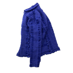 NUNO Fitted Shirt: "Continuous Plaid" (Blue, Large)