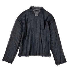 NUNO Blouse: "New Organdy Crepe" (Black, Medium/Large)