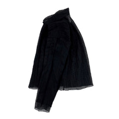 NUNO Blouse: "New Organdy Crepe" (Black, Medium/Large)
