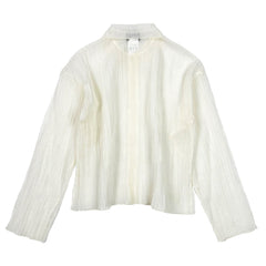 NUNO Blouse: "New Organdy Crepe" (Natural White, Small/Medium)