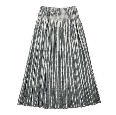 NUNO Loomed Skirt: "Dot Stripe" (Black/White)