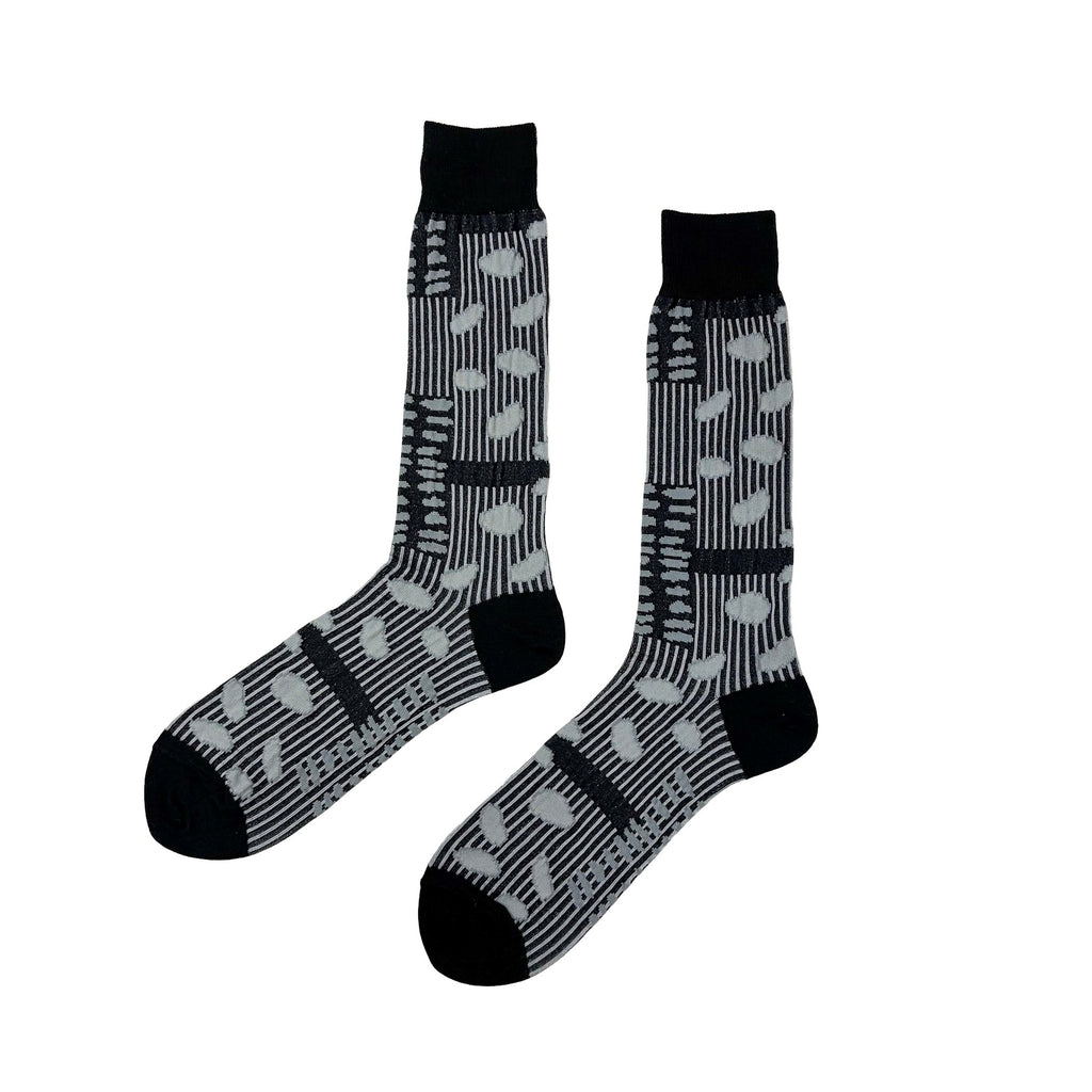 ANTIPAST Socks: "Bean Scatter" (Black/Gray)