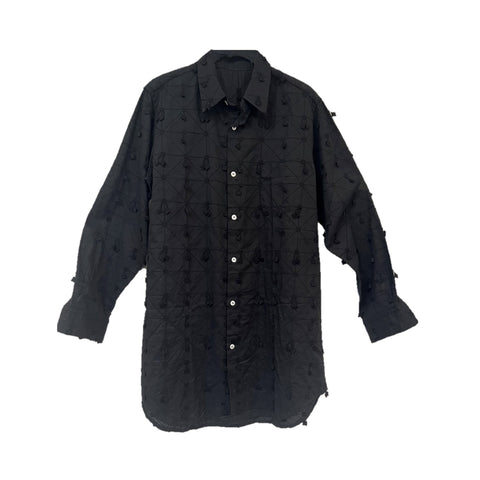 NUNO Long Shirt: "Swinging Squares" (Black)