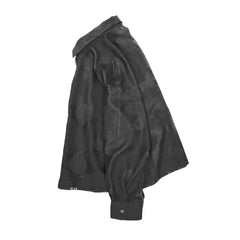 NUNO Sheer Silk Blouse: "Tampopo" (Black, Medium/Large)