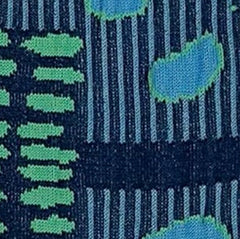 ANTIPAST Socks: "Bean Scatter" (Blue/Green)