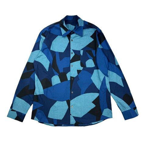 NUNO Men's Shirt: "Kinpouge" (Blue Mix)