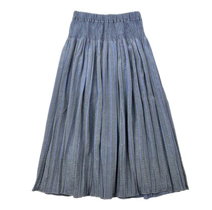 NUNO Loomed Skirt: "Dot Stripe" (Blue/Navy)