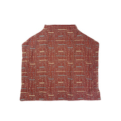 NUNO Pullover Vest: "Wool Gauze Embroidery" (Burgandy, One Size Fits Most)