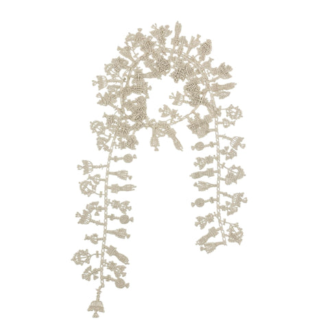 NUNO Lace Necklace: "Candlesticks" (Metallic Gold)