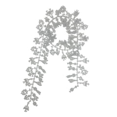 NUNO Lace Necklace: "Candlesticks" (Metallic Silver)