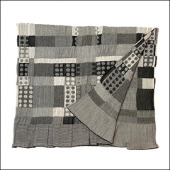 NUNO Oversized Scarf: “Cotton Sugoroku” (Black/White)