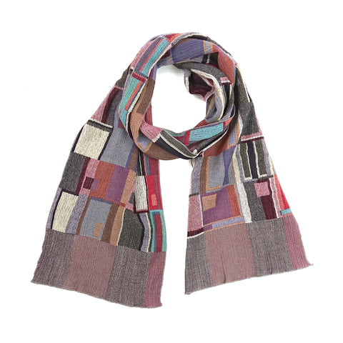 NUNO Narrow Shawl: "Doorways" (Red Mix)