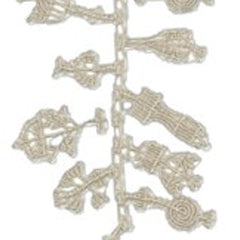 NUNO Lace Necklace: "Candlesticks" (Metallic Gold)