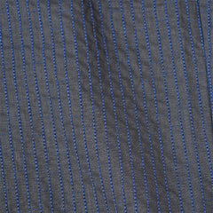 NUNO Asymmetrical Jacket: "Hariko Sashi" (Black w/ Blue Embroidery)
