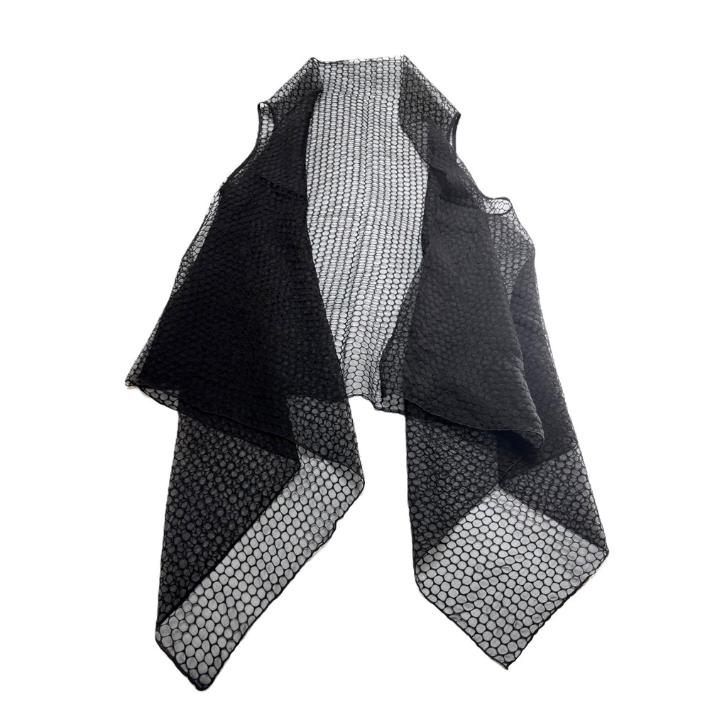 NUNO Silk Vest: "Bubble Wrap" (Black)