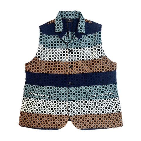 NUNO Vest: "Connect the Dots" (Camel/White/Turquoise/Navy)