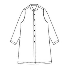 NUNO Overshirt/Tunic: "Itomaki" (White & Gray w/ White Embroidery)