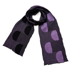 NUNO Narrow Scarf: "Pockets" (Purple/Black)