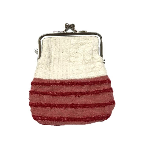 NUNO Coin Purse: "OriOri" (Natural/Red)