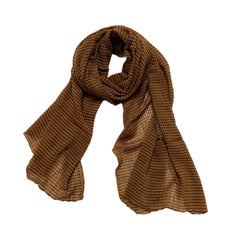 NUNO Shawl: "Honeycomb Stripe" (Red/Gold)