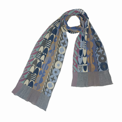 NUNO Narrow Shawl: "Sundance" (Blue Mix)