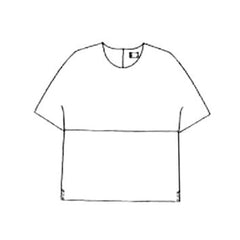 NUNO Short-Sleeve Top: "Ajiro" (Black, One Size)