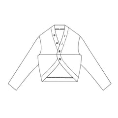 NUNO Bolero/Shrug: "Continuous Plaid" (Reddish Brown)