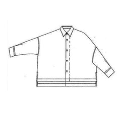 NUNO Loose Overshirt: "Diamond Darts" (Natural/Black)