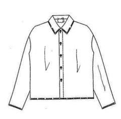 NUNO Blouse: "New Organdy Crepe" (Black, Medium/Large)