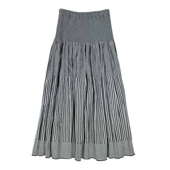 NUNO Loomed Skirt: "New Stripe" (White/Black)