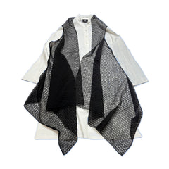 NUNO Silk Vest: "Bubble Wrap" (Black)