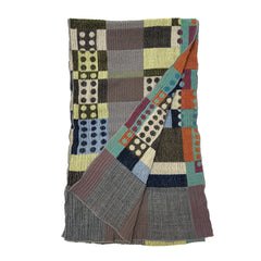 NUNO Narrow Shawl: "Sugoroku" (Blue Mix)