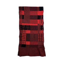 NUNO Scarf: “Cotton Sugoroku” (Red/Black)