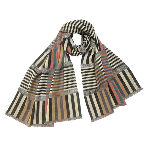 NUNO Shawl: "Treeline Stripes" (Multicolored)
